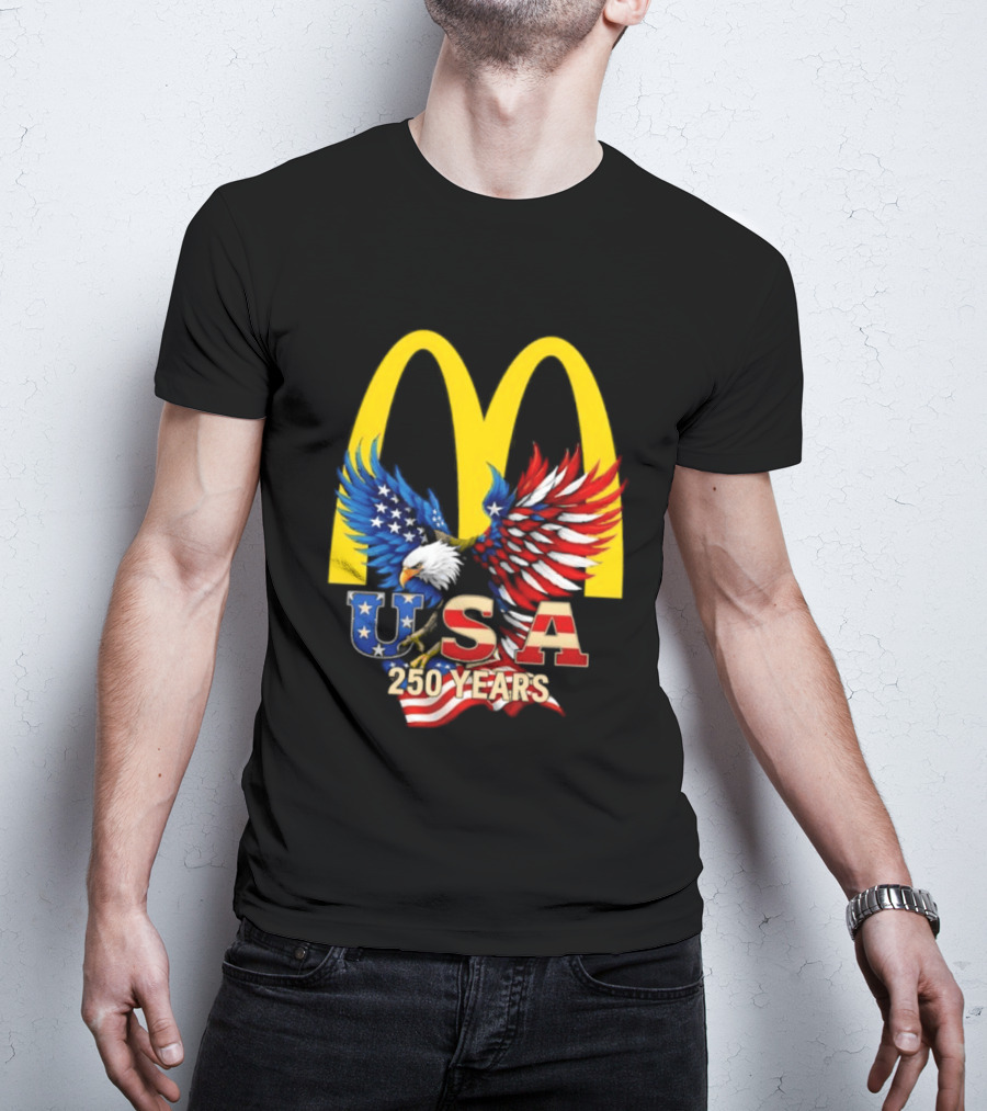 Eagle USA 250 Years McDonald's Flag Celebration T-Shirt