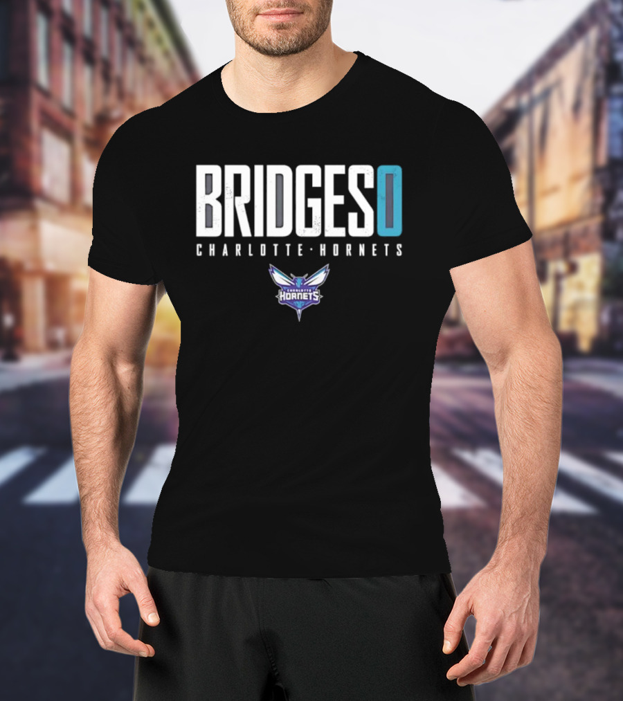 BRIDGES 0 Charlotte Hornets T-Shirt