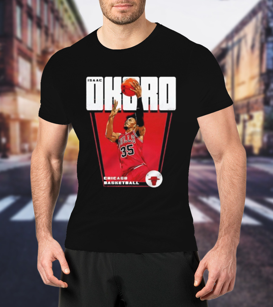 Chicago Basketball Okoro 35 Bulls Dunk T-Shirt
