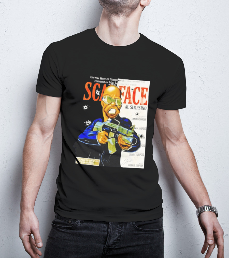 Scarface Al Simpsino Parody Available On DVD Reference T-Shirt