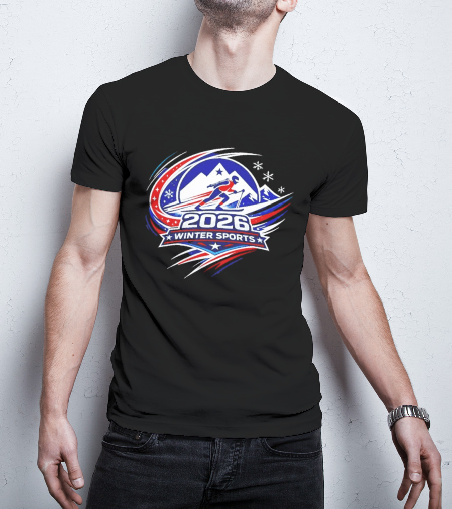 2026 Winter Sports Skiing Snowboarding Team USA T-Shirt