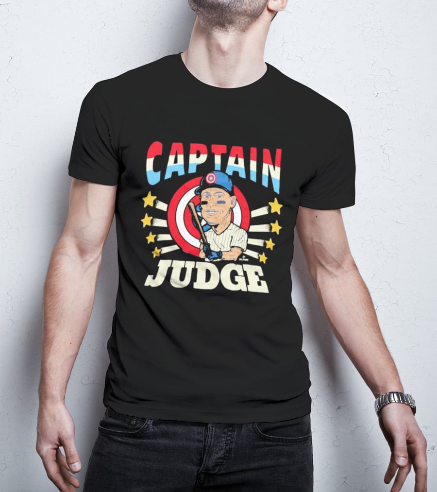 Captain Aaron Judge New York Yankees Baseball Star Caricature T-Shirt