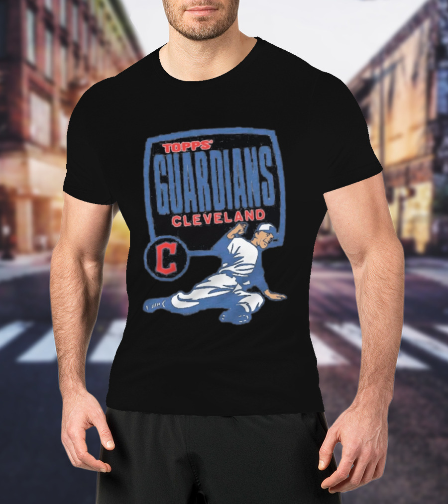 Cleveland Guardians Topps MLB Cartoon Raglan T-Shirt