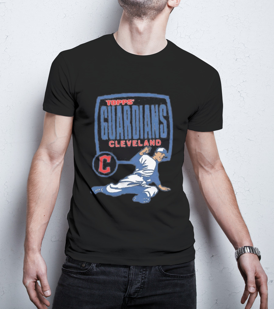 Cleveland Guardians Topps MLB Cartoon Raglan T-Shirt