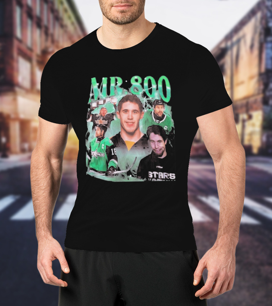 MR 800 Hockey Legends Dallas Stars Celebratory Milestone T-Shirt