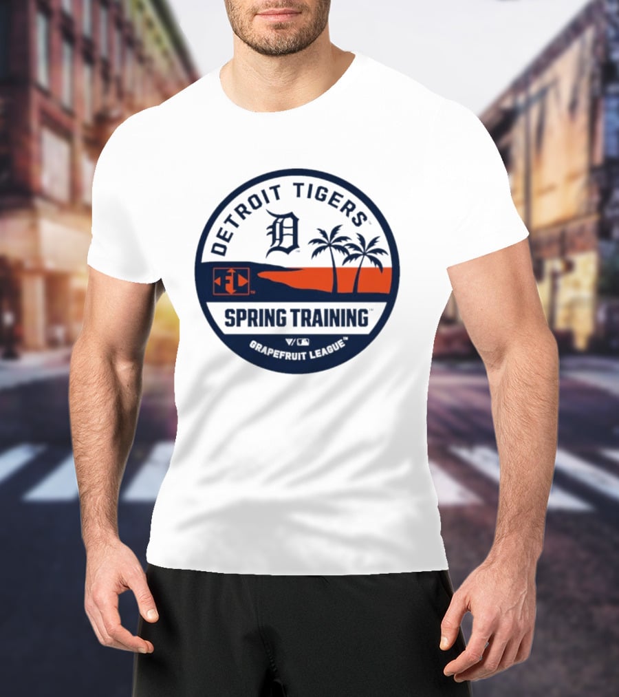 Detroit Tigers Spring Training Luxe Knit Grapefruit League Palm Trees T-Shirt
