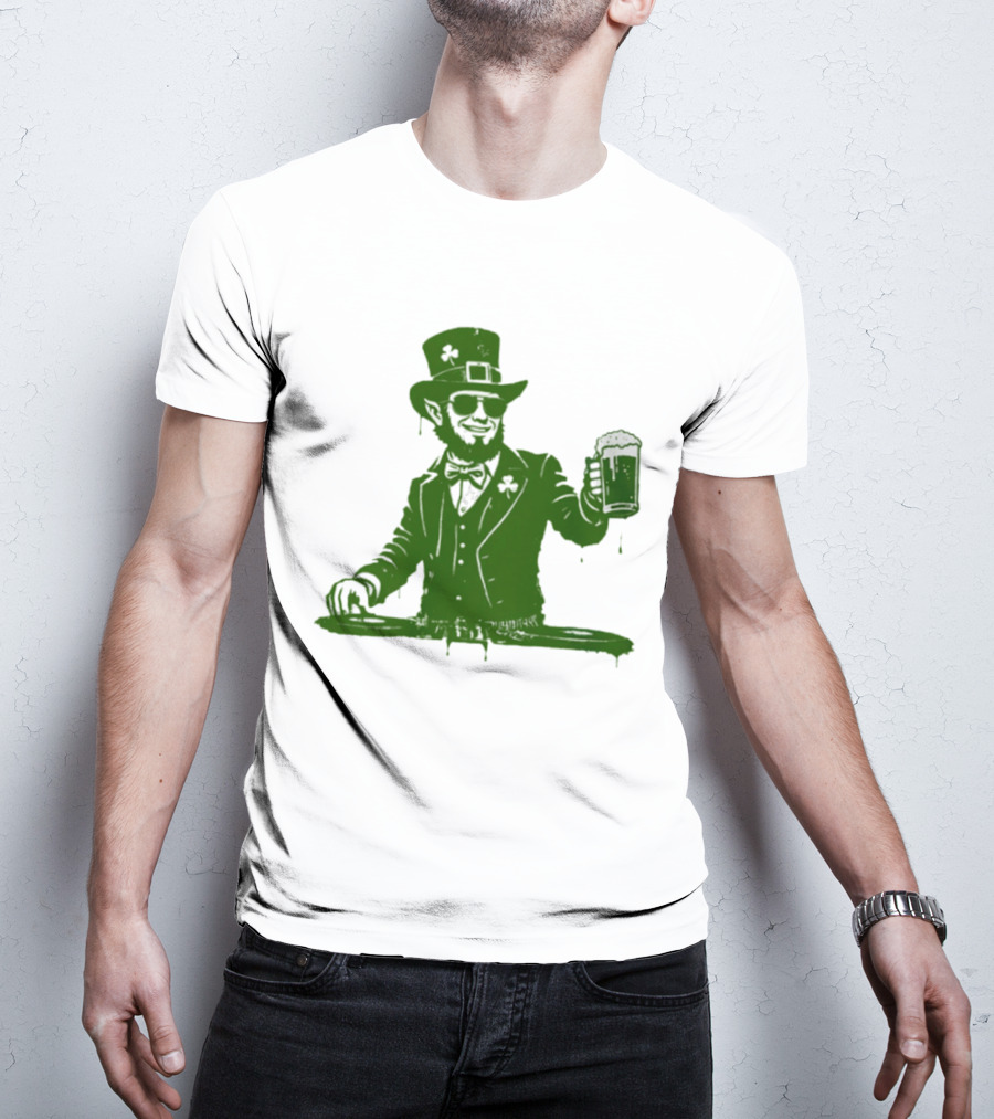 DJ Irish Uncle Sam St Patrick's Day Beer Celebration T-Shirt
