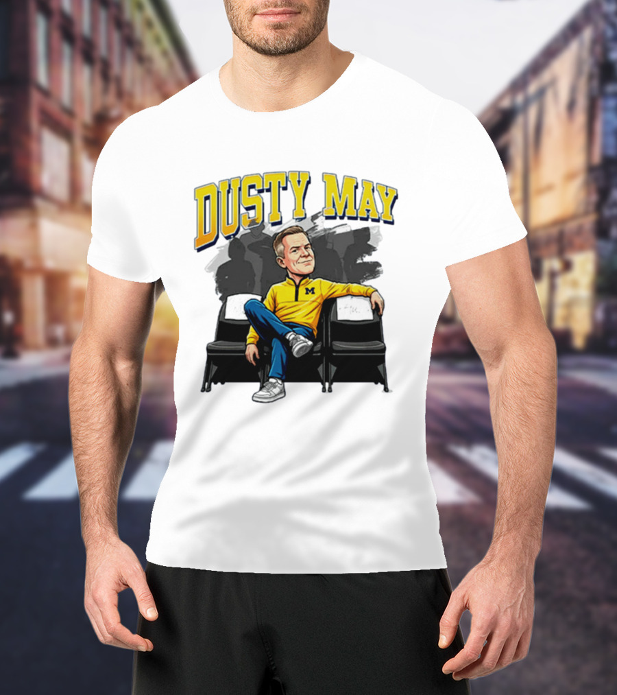 Dusty May Michigan Basketball Caricature T-Shirt