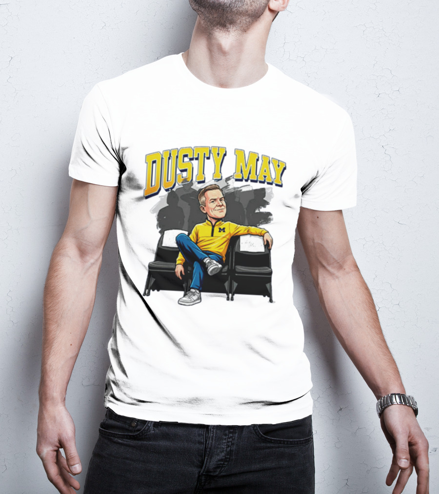 Dusty May Michigan Basketball Caricature T-Shirt