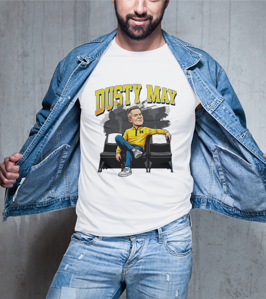 Dusty May Michigan Basketball Caricature T-Shirt