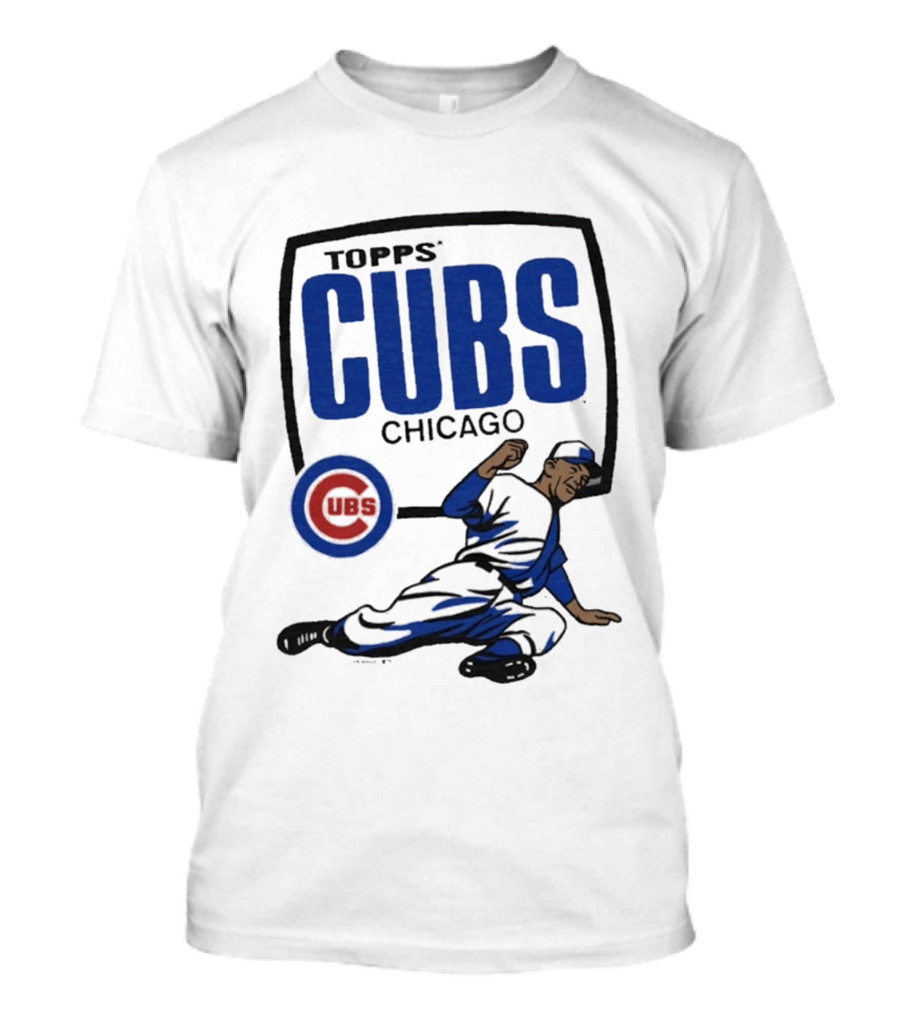 Topps CUBS Chicago Vintage Baseball Player MLB Collab T-Shirt