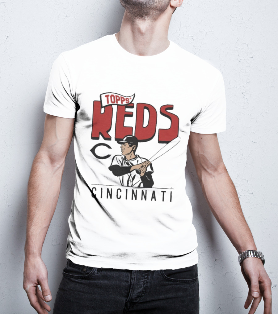 MLB Topps Cincinnati Reds Cartoon Player T-Shirt