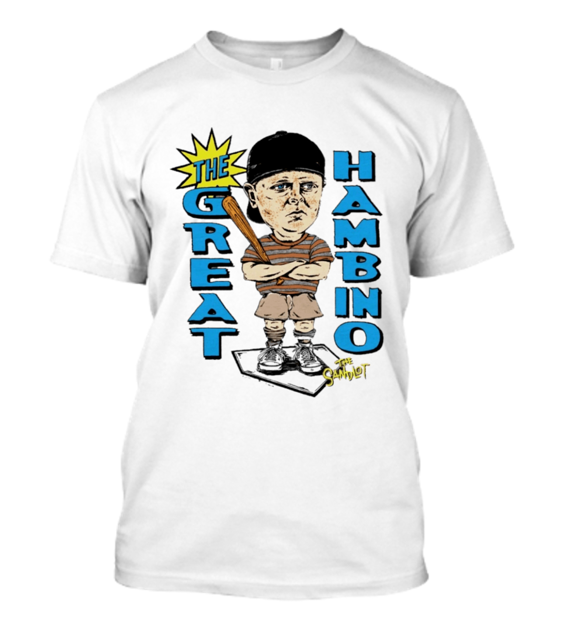 The Sandlot The Great Hambino Cartoon Character With Bat T-Shirt