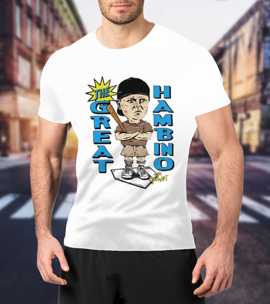 The Sandlot The Great Hambino Cartoon Character With Bat T-Shirt
