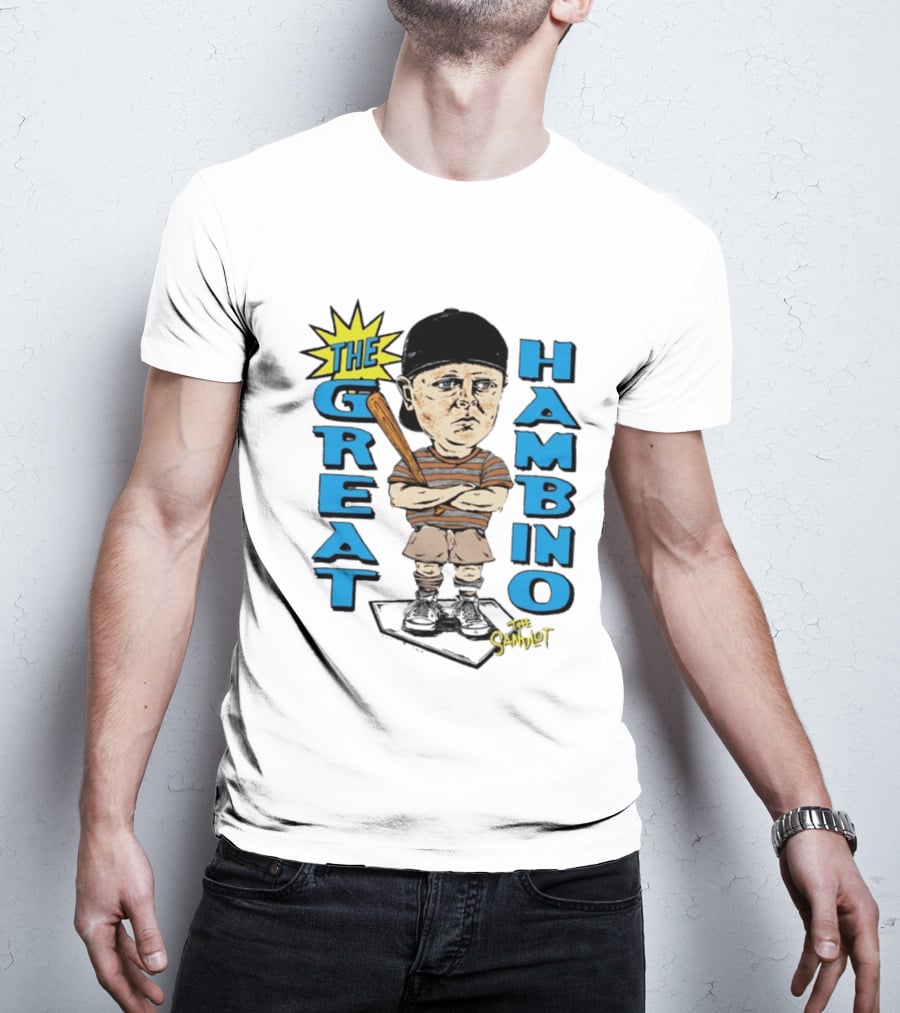 The Sandlot The Great Hambino Cartoon Character With Bat T-Shirt