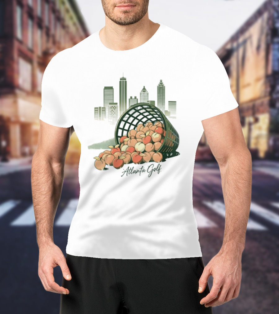 Bucket Of Peaches Golf City Skyline T-Shirt