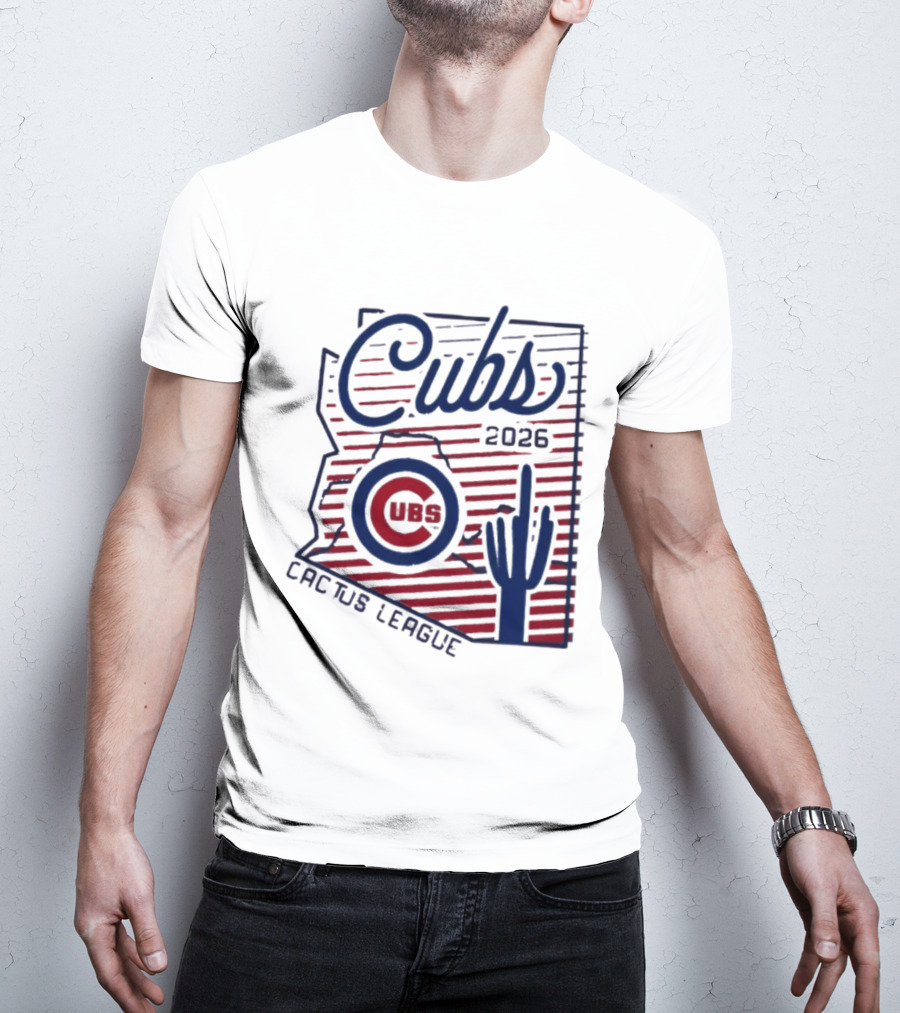 Chicago Cubs 2026 Cactus League Arizona Baseball Cactus T-Shirt