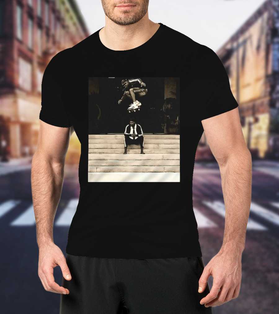 Bad MFs Tyshawn And Samuel L In Adidas Skateboard Jump Scene T-Shirt