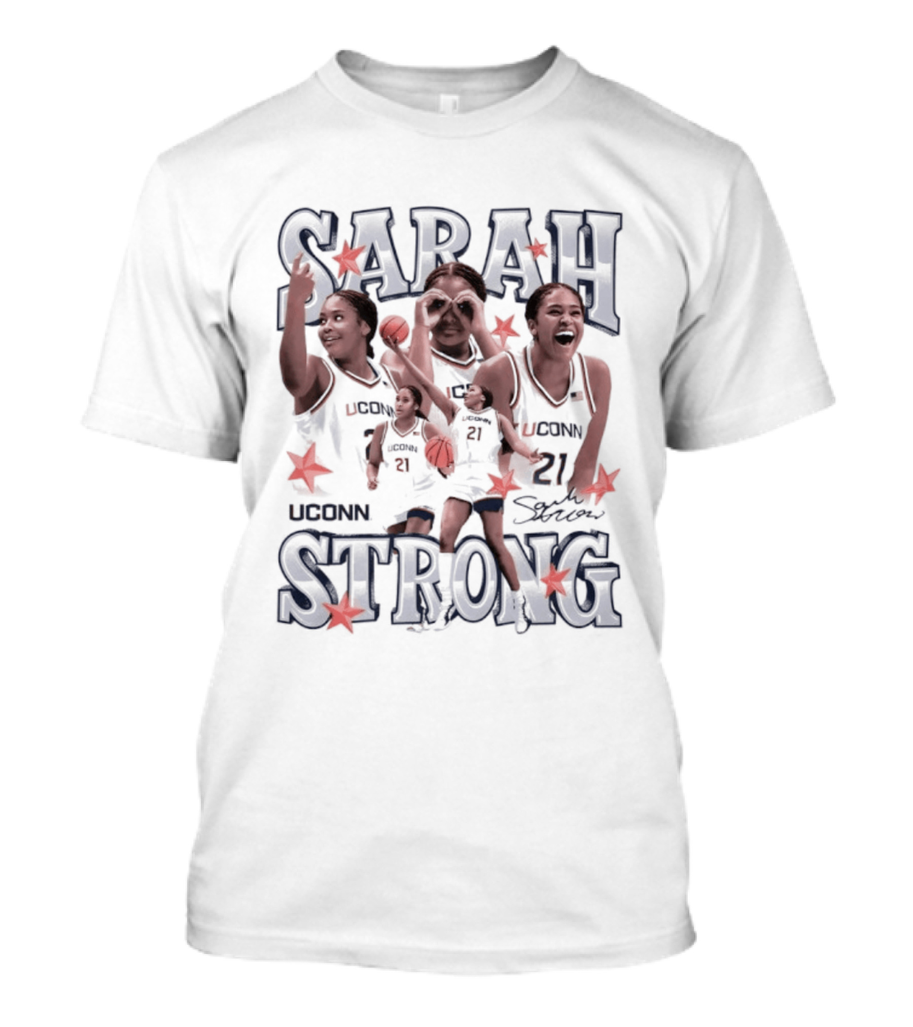 Sarah Strong UConn Huskies Basketball Stars Team Spirit T-Shirt