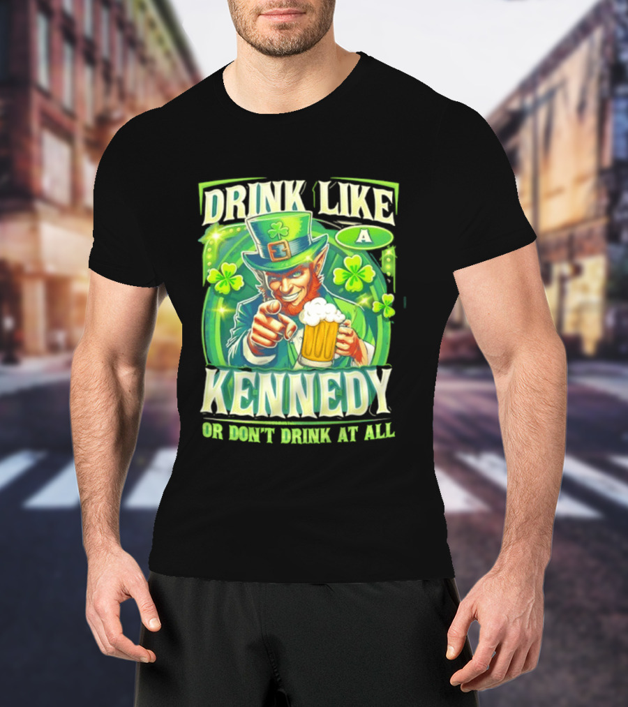 Drink Like A Kennedy Leprechaun St. Patrick's Day T-Shirt