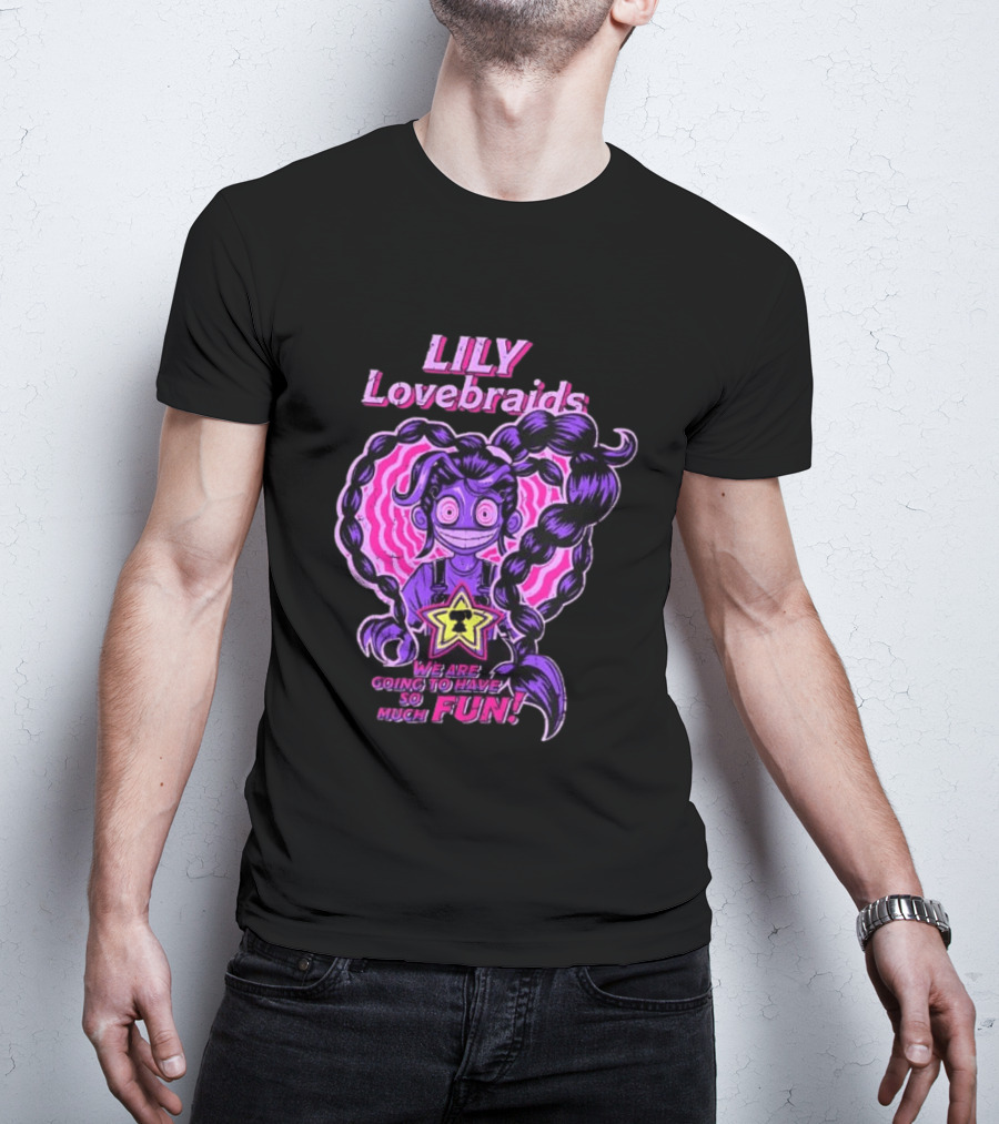 Lily Lovebraids We Are Going To Have So Much Fun Star Pink Braids T-Shirt