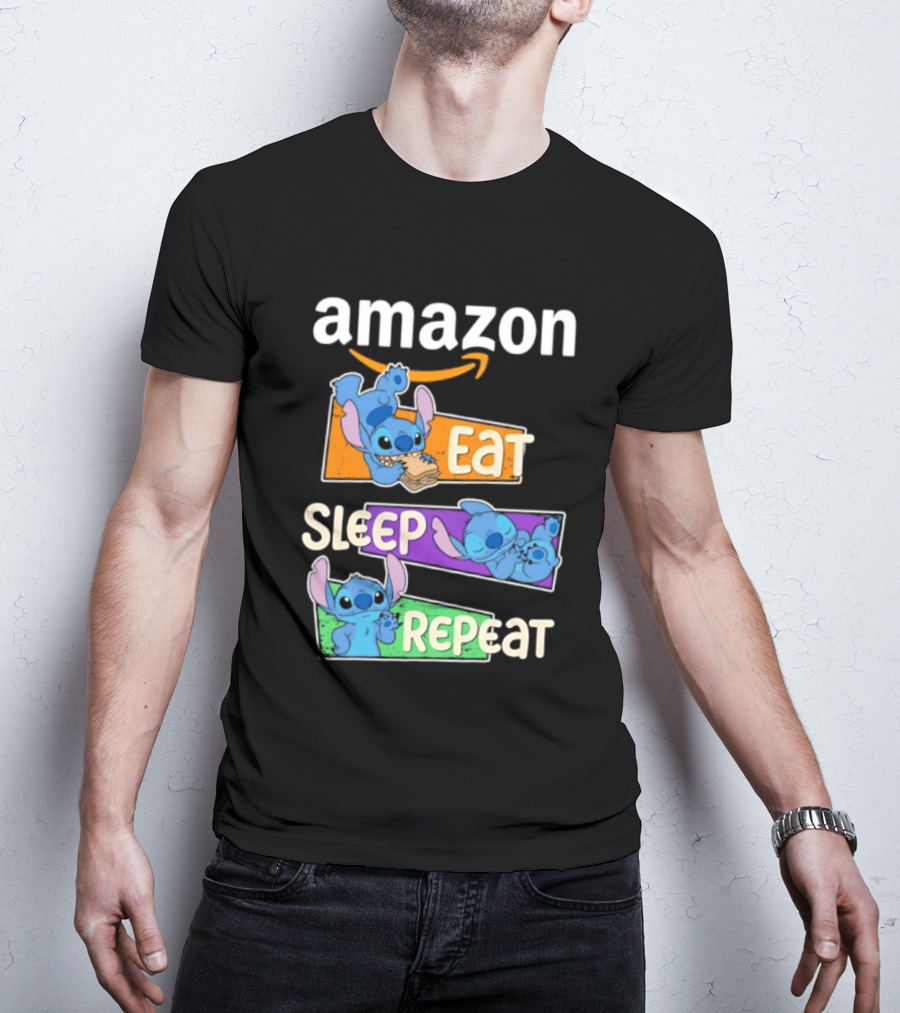 Amazon Stitch Eat Sleep Repeat T-Shirt