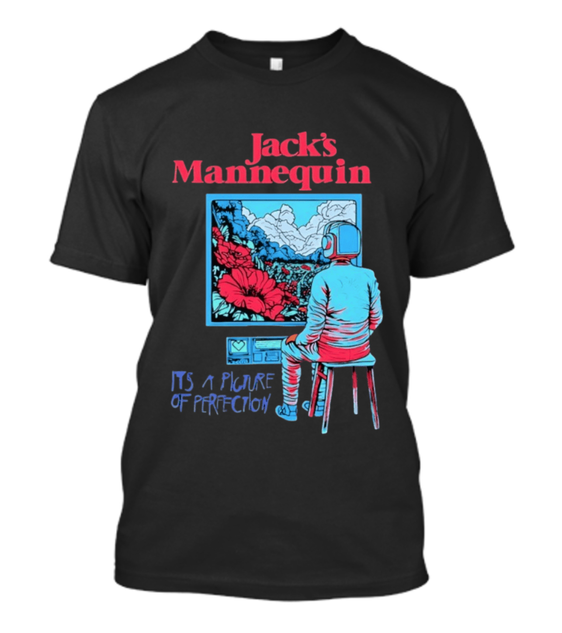 Jack's Mannequin It's A Picture Of Perfection Vibrant Robot Art Scene T-Shirt