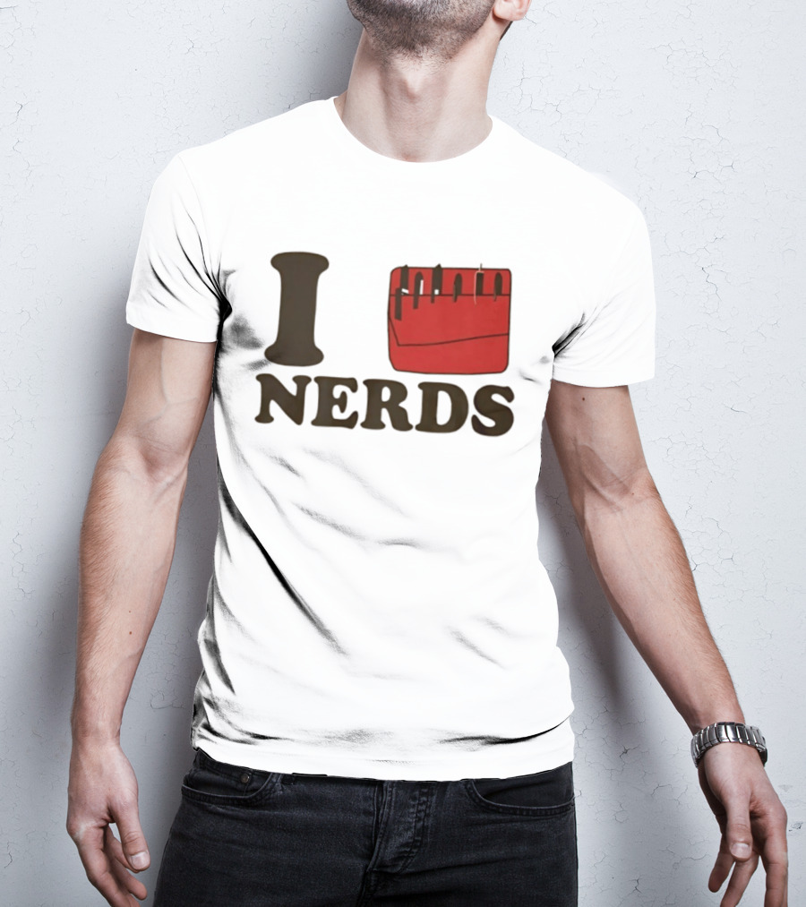 I Heart Red Pocket Nerds Cat Valentine T-Shirt