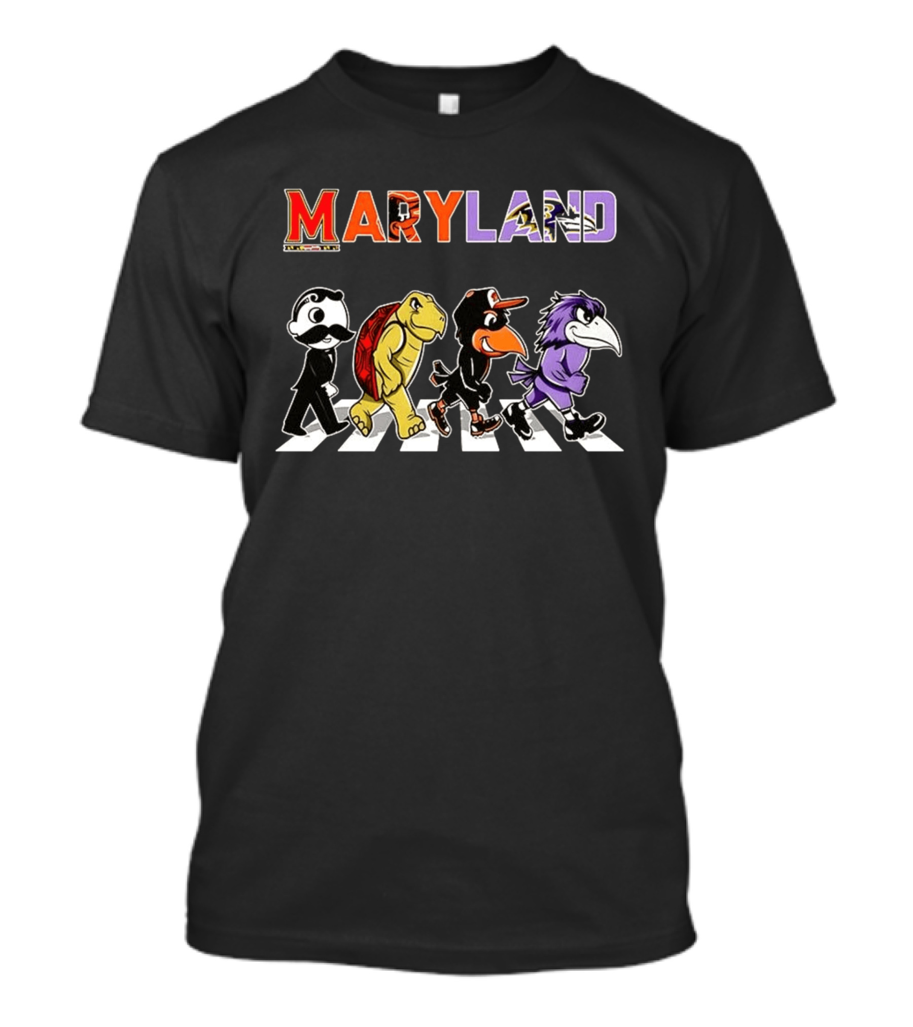 Maryland Terrapins Orioles Ravens Abbey Road T-Shirt