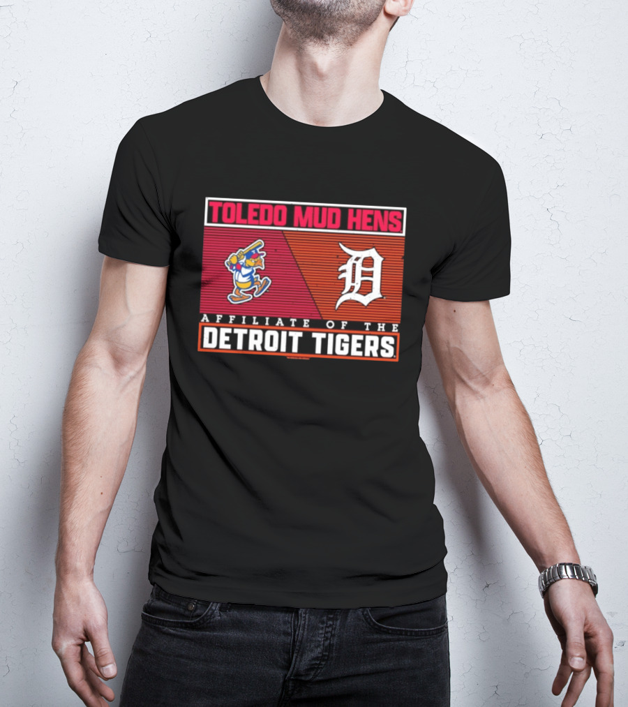 Toledo Mud Hens Detroit Tigers Affiliate Baseball Team Logo Retro Cartoon Bird T-Shirt