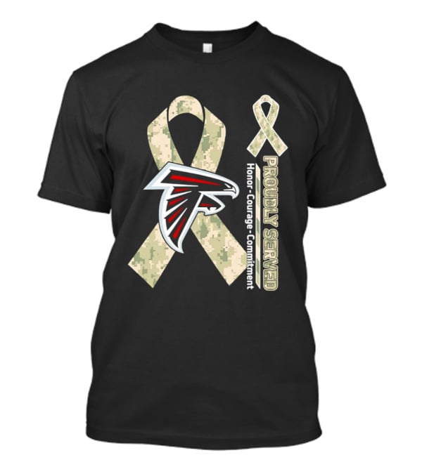 Atlanta Falcons Camo Ribbon Honor Courage Commitment T-Shirt