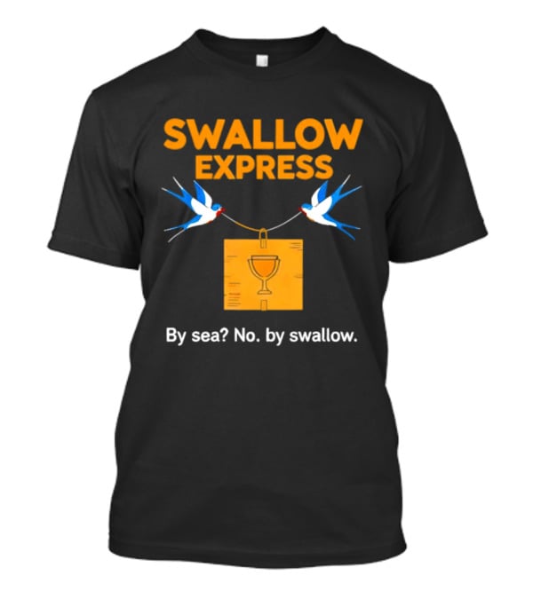 Swallow Express By Sea No By Swallow Classic Birds Carrying Orange Box T-Shirt