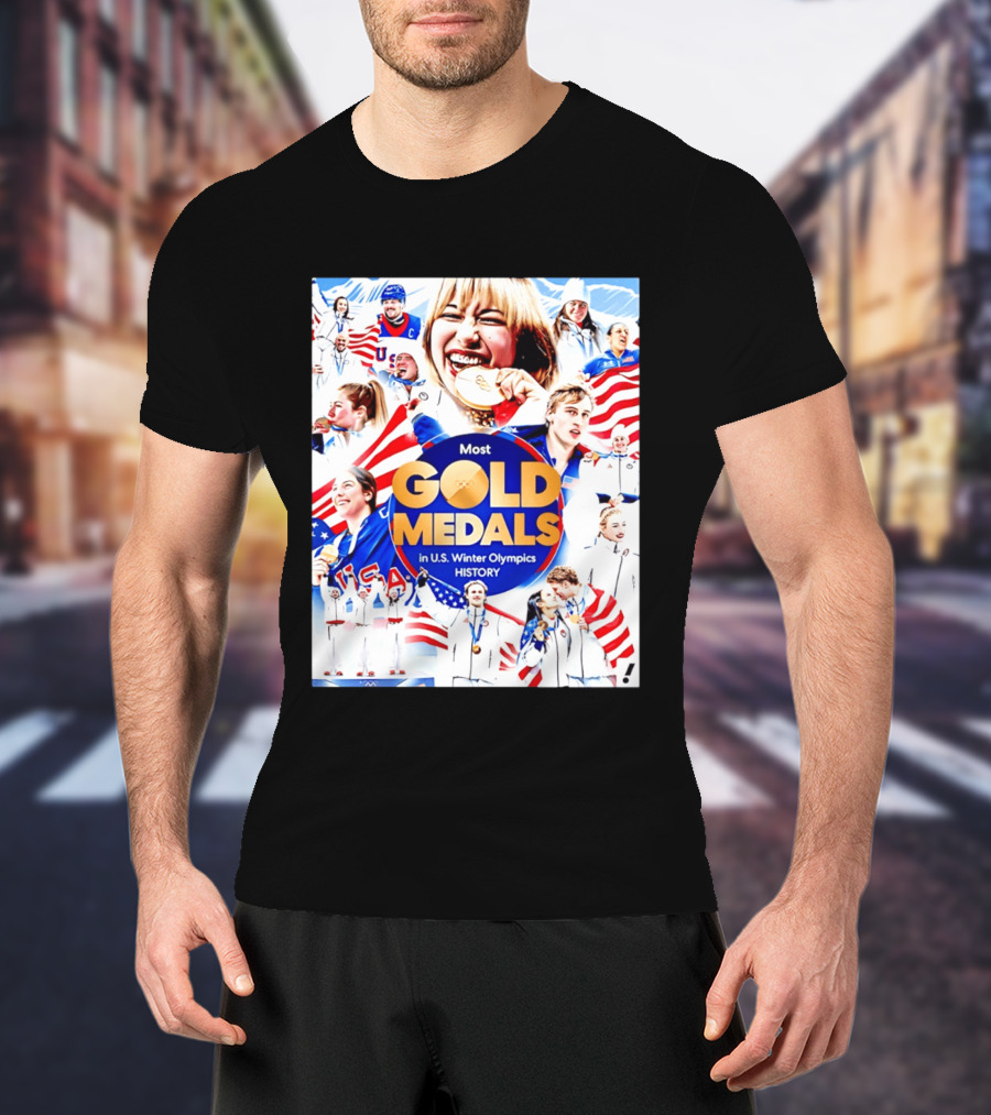 Most Gold Medals In U.S. Winter Olympics History 2026 T-Shirt