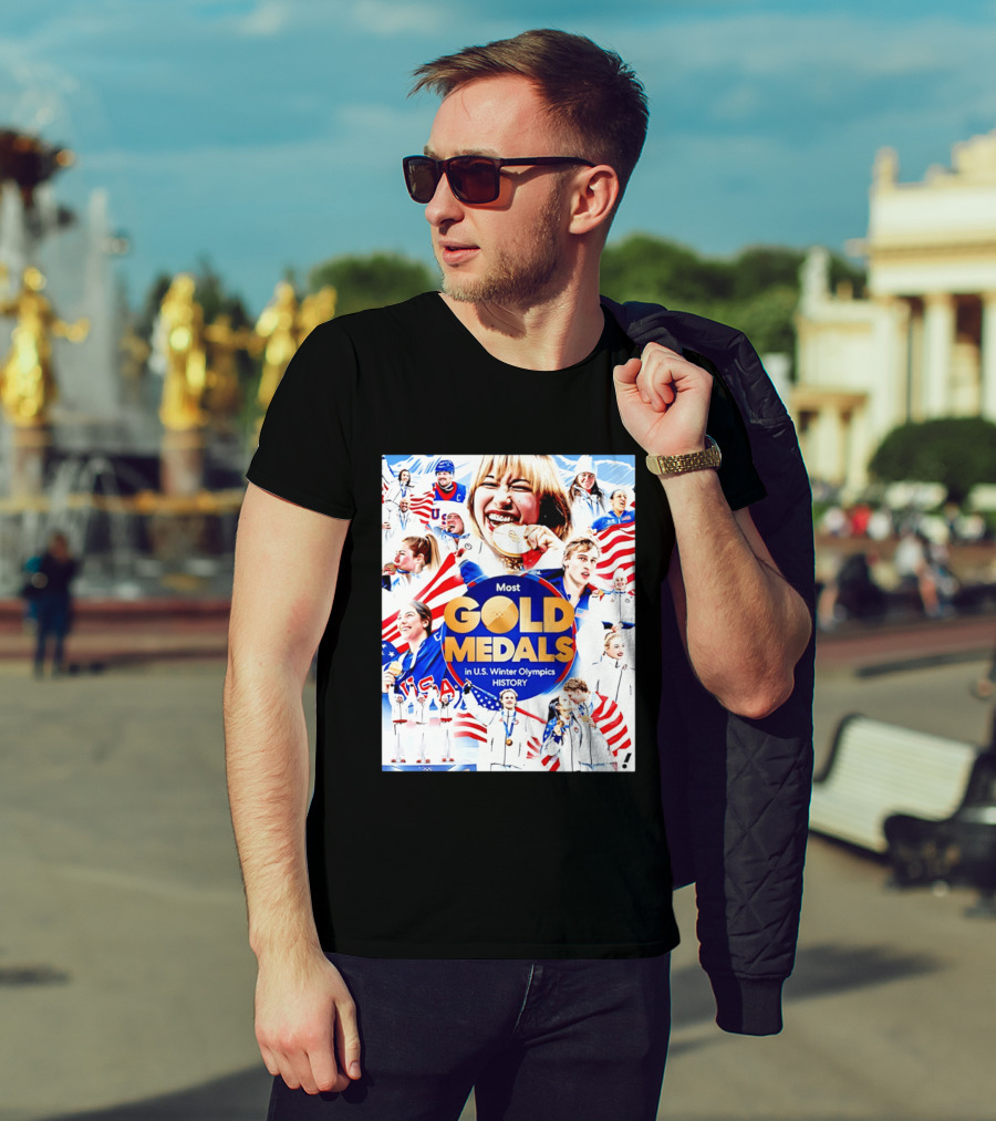 Most Gold Medals In U.S. Winter Olympics History 2026 T-Shirt
