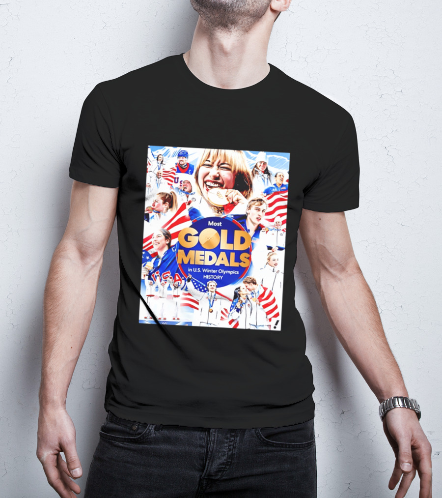 Most Gold Medals In U.S. Winter Olympics History 2026 T-Shirt
