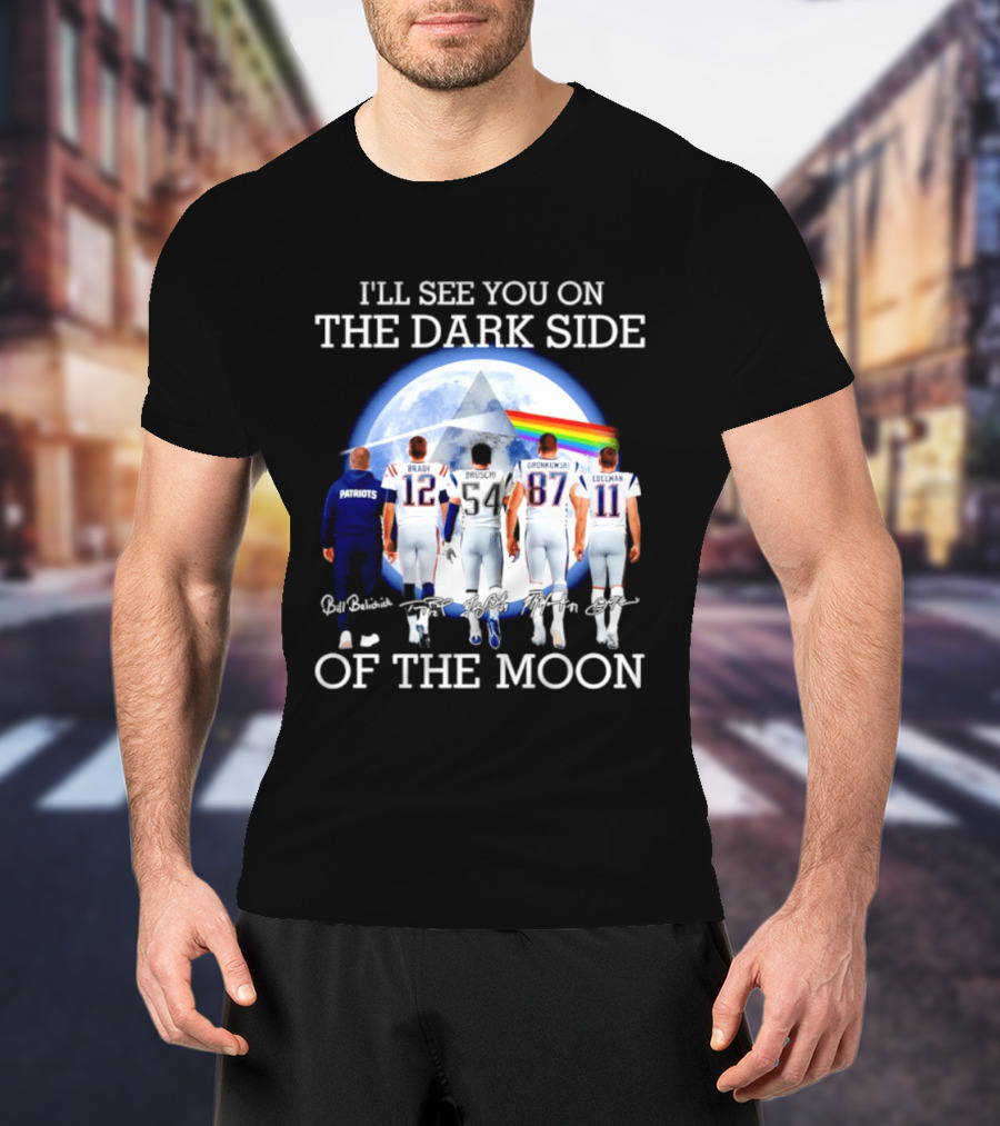 Patriots Brady Gronkowski Edelman Dark Side Of The Moon T-Shirt