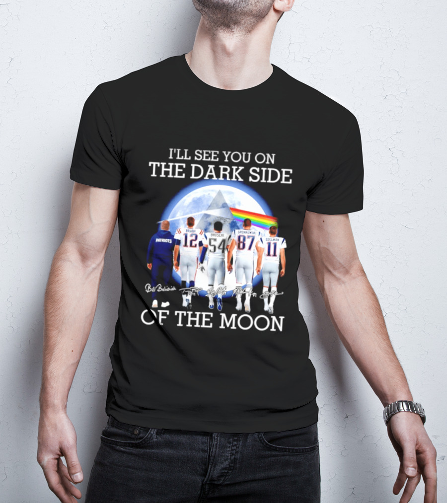 Patriots Brady Gronkowski Edelman Dark Side Of The Moon T-Shirt
