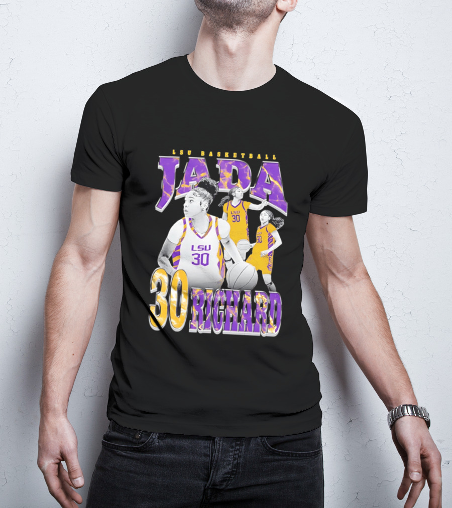 LSU Basketball Jada Richard 30 LSU Tigers Retro 90s T-Shirt