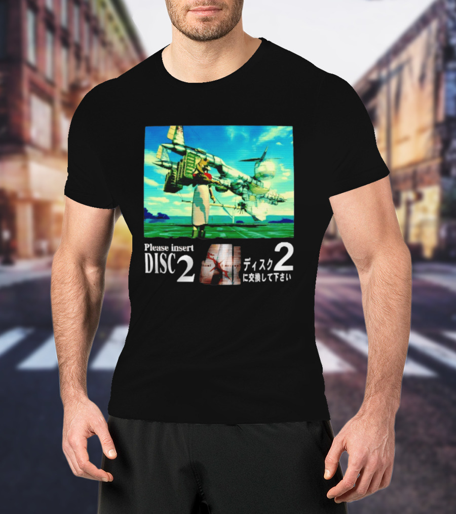 Please Insert Disc 2 Retro Anime Video Game Aesthetic T-Shirt