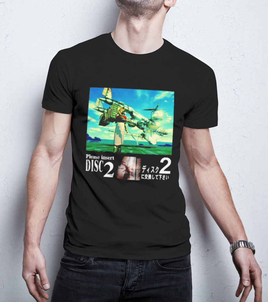 Please Insert Disc 2 Retro Anime Video Game Aesthetic T-Shirt