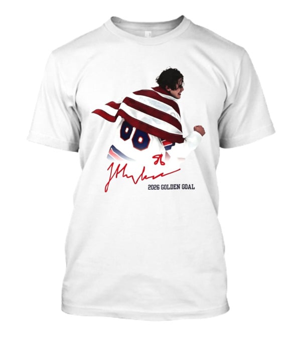 Jack Hughes USA Hockey 2026 Golden Goal Milano Cortina T-Shirt