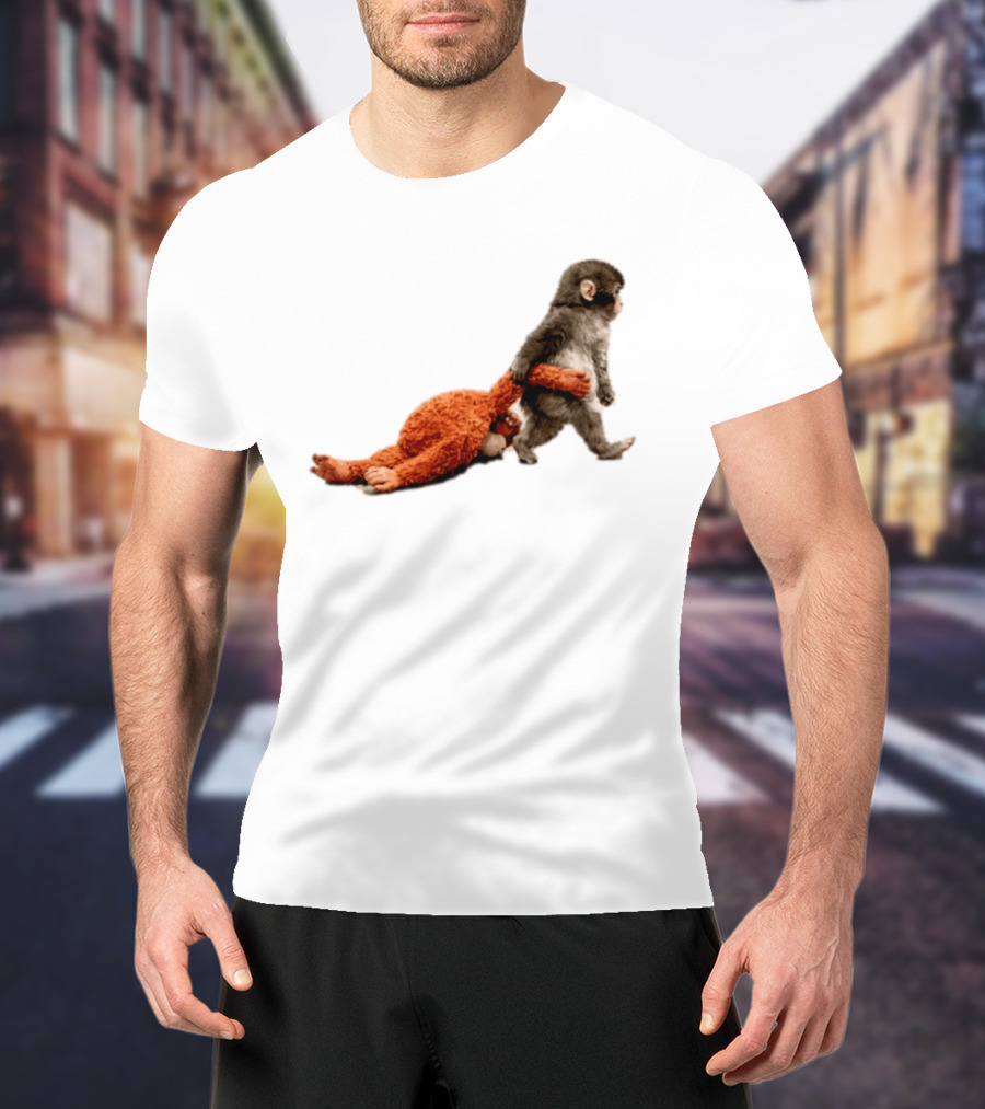 Punch The Monkey Baby Monkey Dragging Toy T-Shirt
