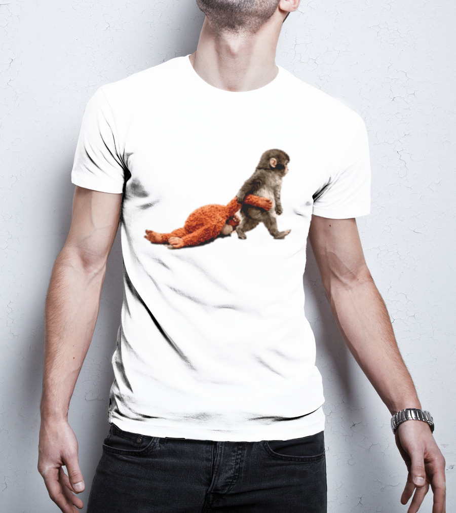 Punch The Monkey Baby Monkey Dragging Toy T-Shirt