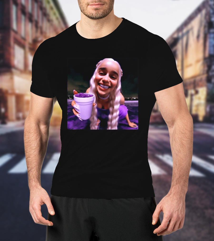 Nicolas Vans Emilia Clarke Daenerys Targaryen Grills And Purple Drink T-Shirt