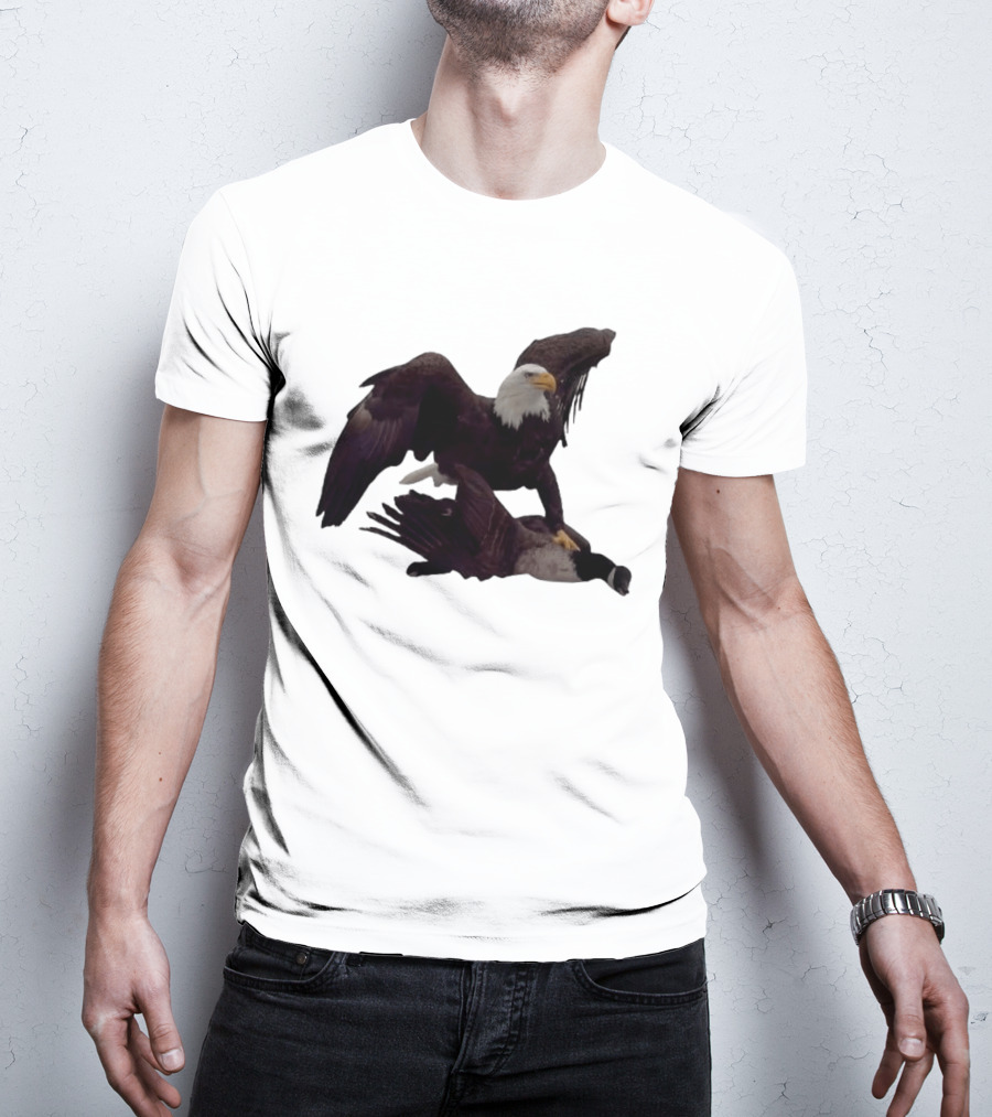 Bald Eagle Vs Goose Dominance Meme T-Shirt