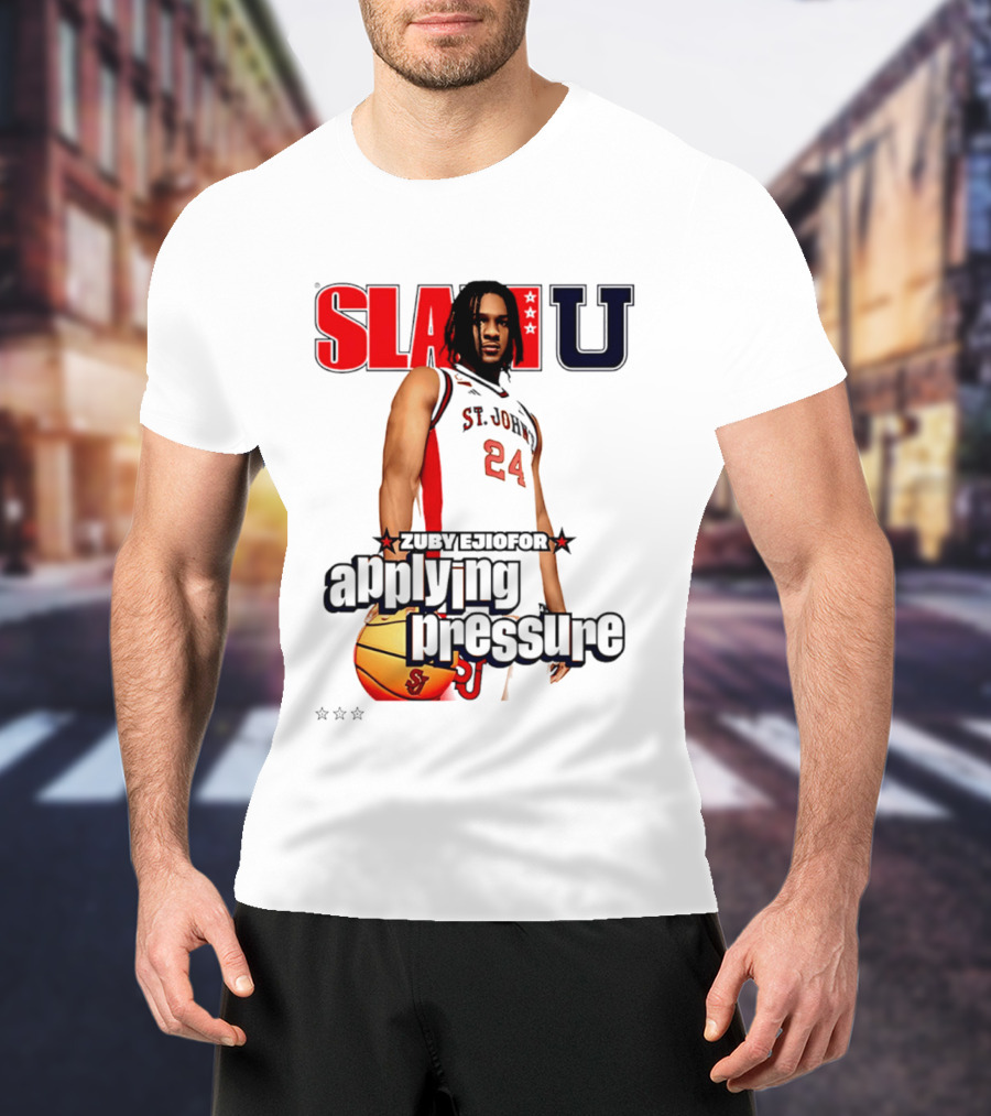 Zuby Ejiofor St. John's Red Storm SlamU Basketball Applying Pressure T-Shirt