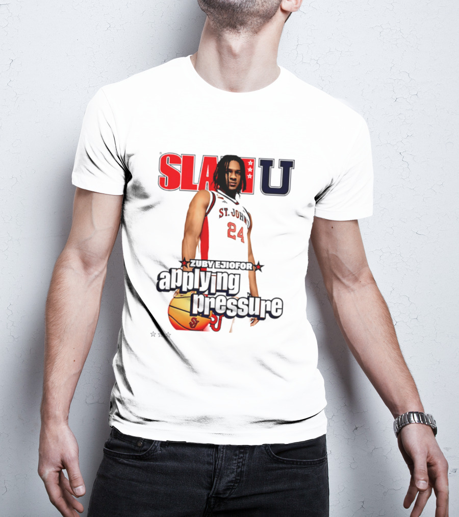 Zuby Ejiofor St. John's Red Storm SlamU Basketball Applying Pressure T-Shirt