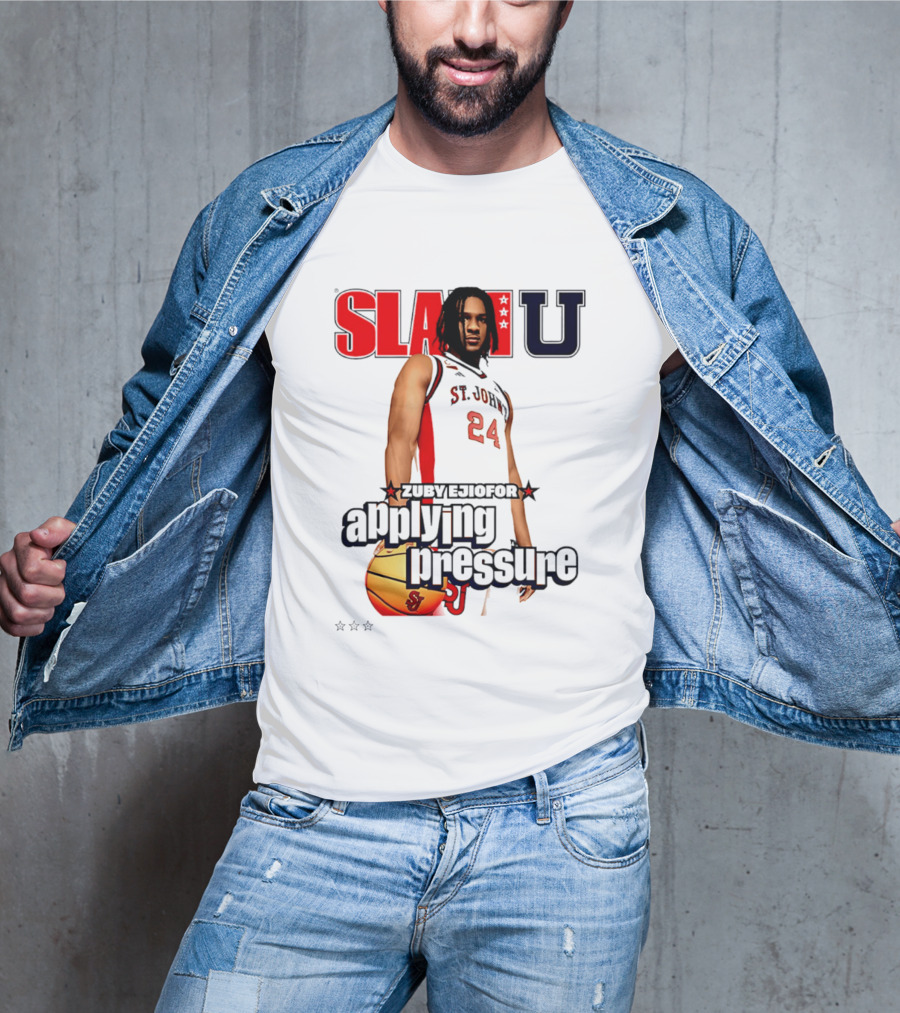 Zuby Ejiofor St. John's Red Storm SlamU Basketball Applying Pressure T-Shirt
