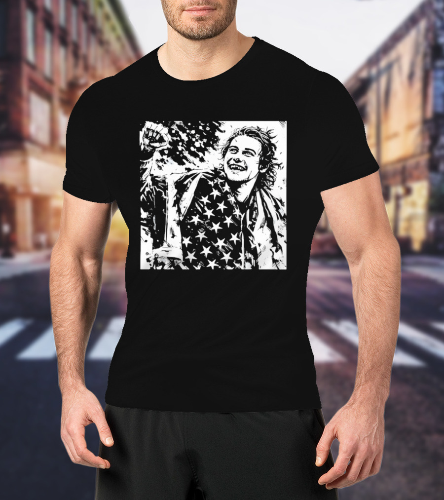 Team USA Men's Hockey Stars Golden Goal Jack Hughes Victory T-Shirt