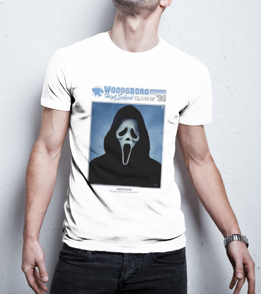 Ghostface Woodsboro High School Class Of '96 Yearbook Do You Like Scary Movies T-Shirt